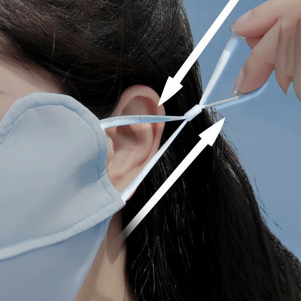 UV Sun Protection Ice Silk Sunscreen Mask Summer Washable Breathable Face Protection Adjustable Face Cover Outdoor