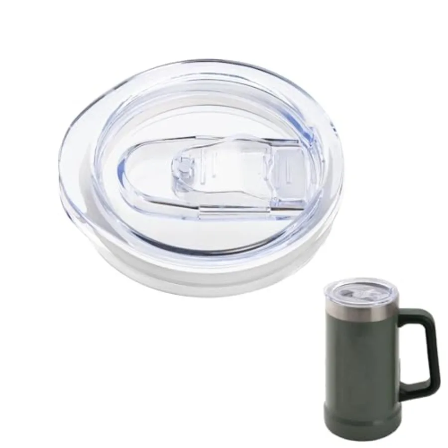 

Сменная крышка, совместимая с St 24 унций Classic Beer Stein, прозрачные сменные крышки для чашек с защитой от разливов и уплотнительным силиконовым кольцом BP