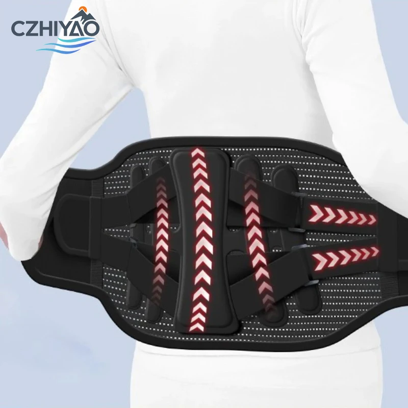 

CZHIYAO Lumbar Support Belt Breathable Back Brace With Padding Disc Herniation Sciatica Scoliosis Pain Relief Adjustable Straps