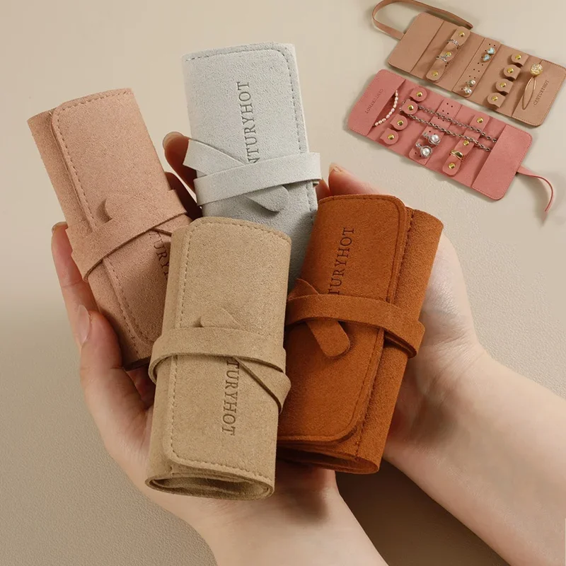 

Foldable Jewellery Roll Convenient Jewellery Organiser Jewellery Bag Cosmetic Bag Jewellery Display Travel Home Folding Bag