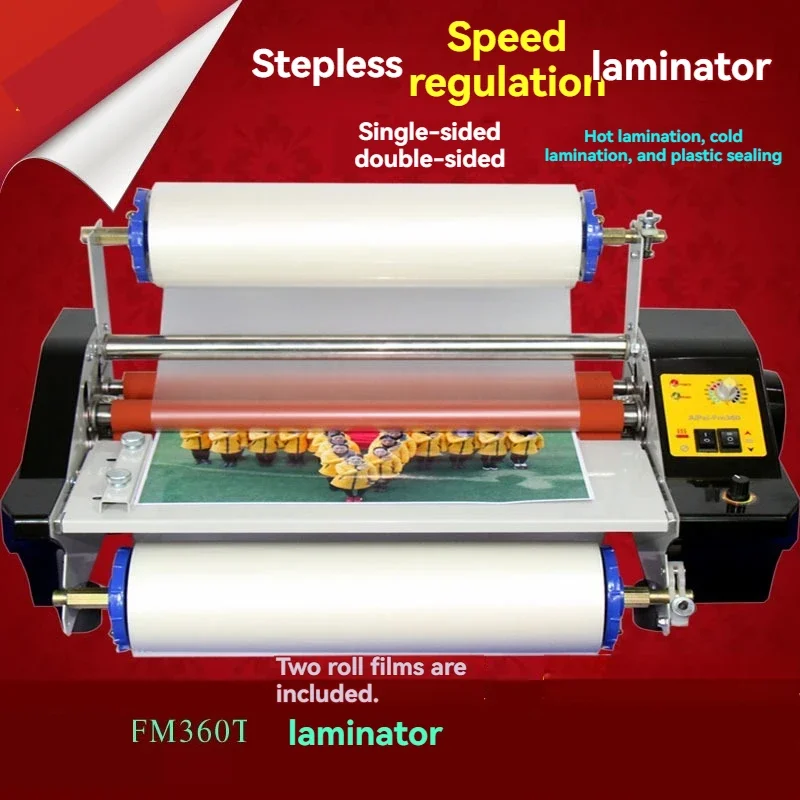 Paper Laminating Machine Stepless Speed Regulation  Hot Mounting A3 Glue Cold Mounting Photo Book Film Laminating Machine