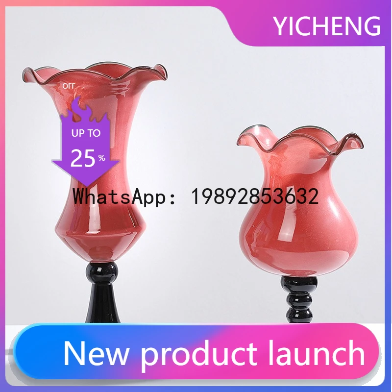 

QQ Glass Vase Egg-shaped Flower Pot Tulip Flower Vase Floral Arrangement Terrarium Flowerpot Vases Home Decoration Accessories