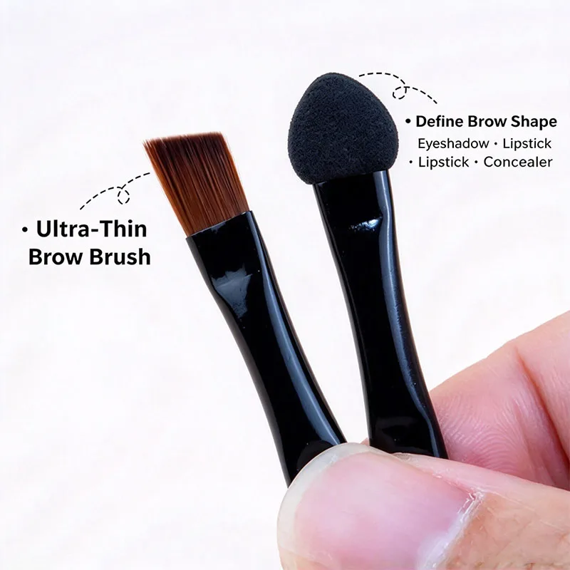 30/50/100pcs Mini Dual Eye Shadow Ended Brush Eyebrow Set Double Ended Sponge Head Eye Portable Women Makeup Cosmetics Tools view 5