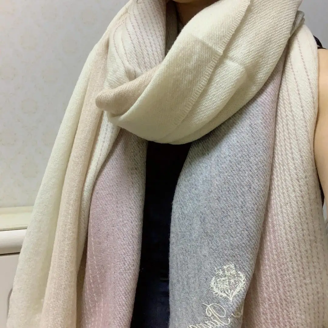 「LUXURY BRAND」Pure Original Spring and Autumn Four Seasons Scarf LP Comfortable Thin Angora Shawl Women Loro Women Pian] LP