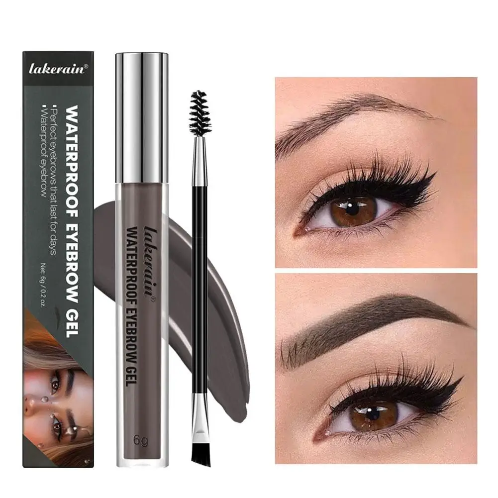 ثلاثية الأبعاد الحاجب تصفيف السائل صب هلام مقاوم للماء ألوان شفافة الحاجب التجفيف السريع ماكياج طبيعي 4 منعش L0d6