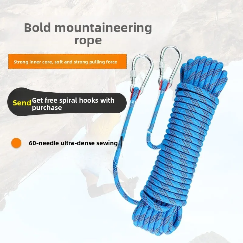 

10mm Rock Climbing Rope 10M Outdoor Static Rapelling Rope for Fire Rescue Safety Escape Tree Climbing for Outdoor Sports