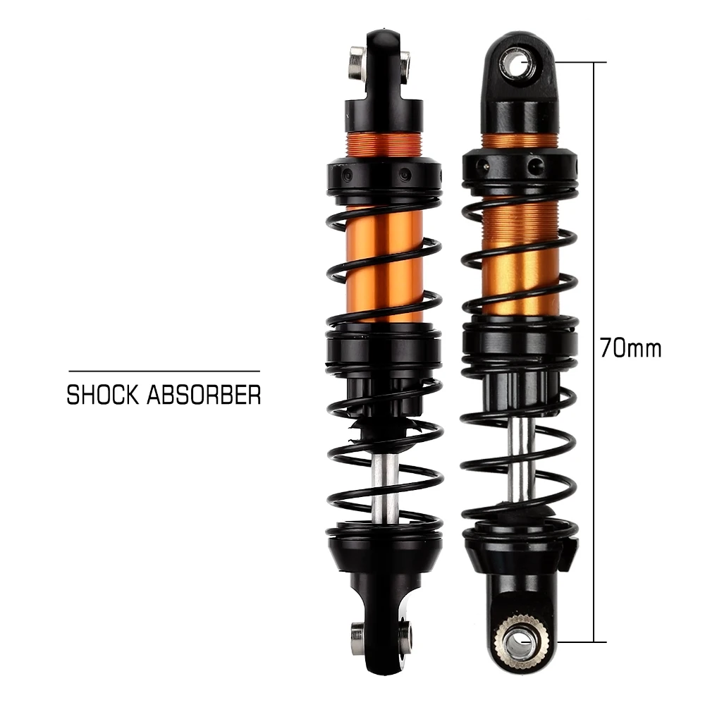 금속 충격 흡수 장치 70/80/90/100/110/120mm 오일 댐퍼 1/10 RC 크롤러 자동차 축 SCX10 90046 AXI03007 TRX4 TRX6