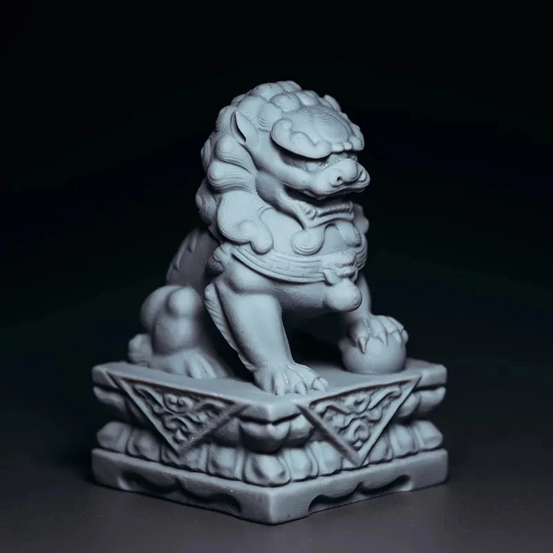 1 Piece Hand Made Stone Lion Resin Keycap White Grey Shishi Key Cap For MX Switch Mechanical Keyboard