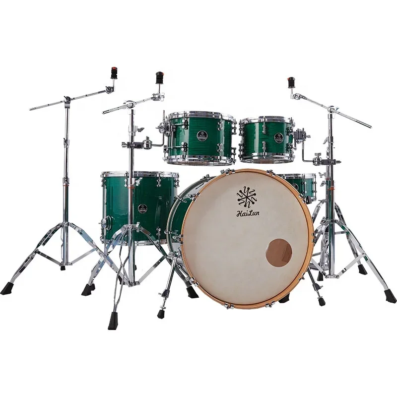 Hailun Concert Series Figured Maple Jazz Drum Set 5 Drums 4 Cymbals Children Adult Beginners Musical Percussion Instruments