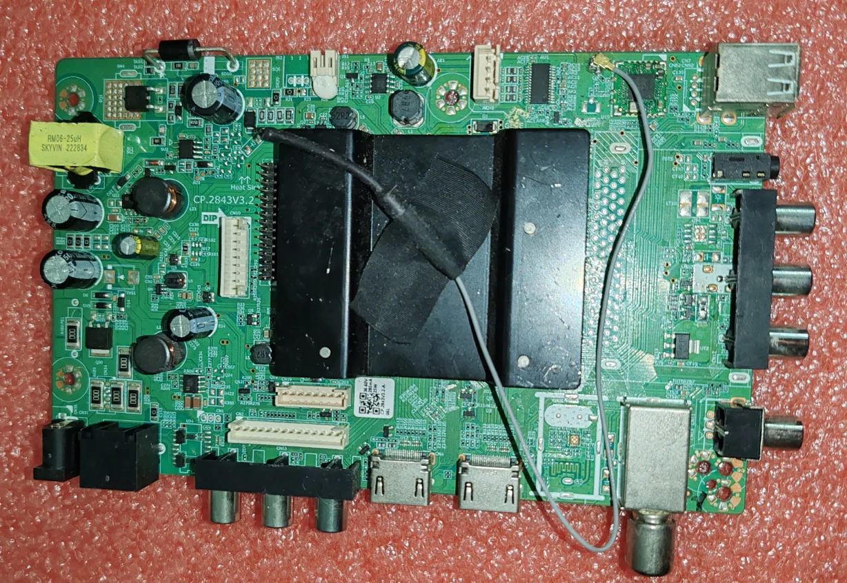 Материнская плата cp.2843v 3,2 светодиодный TV, физическое фото, хорошо протестирована на память 36 -- 60 в 280 мА 1 Гб + 8 Гб