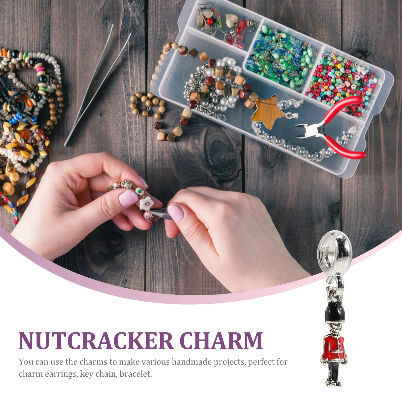 

10pcs Nutcracker Charms Accessories Smooth Durable Jewelry Making Supplies Bracelet Necklace Keychain Trinkets