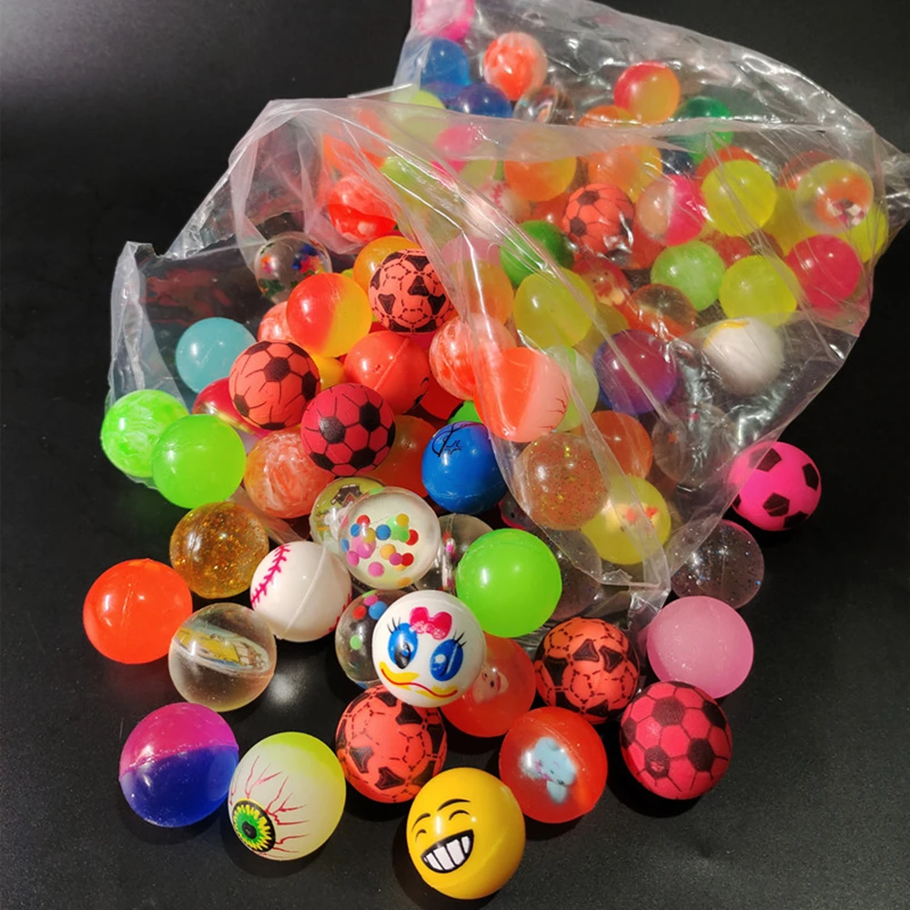 30Pcs Mini Colorful Bouncy Ball Toy Children Birthday Party Baby Shower Gift Pinata Filler Boys Girls Reward Party Favors Bag