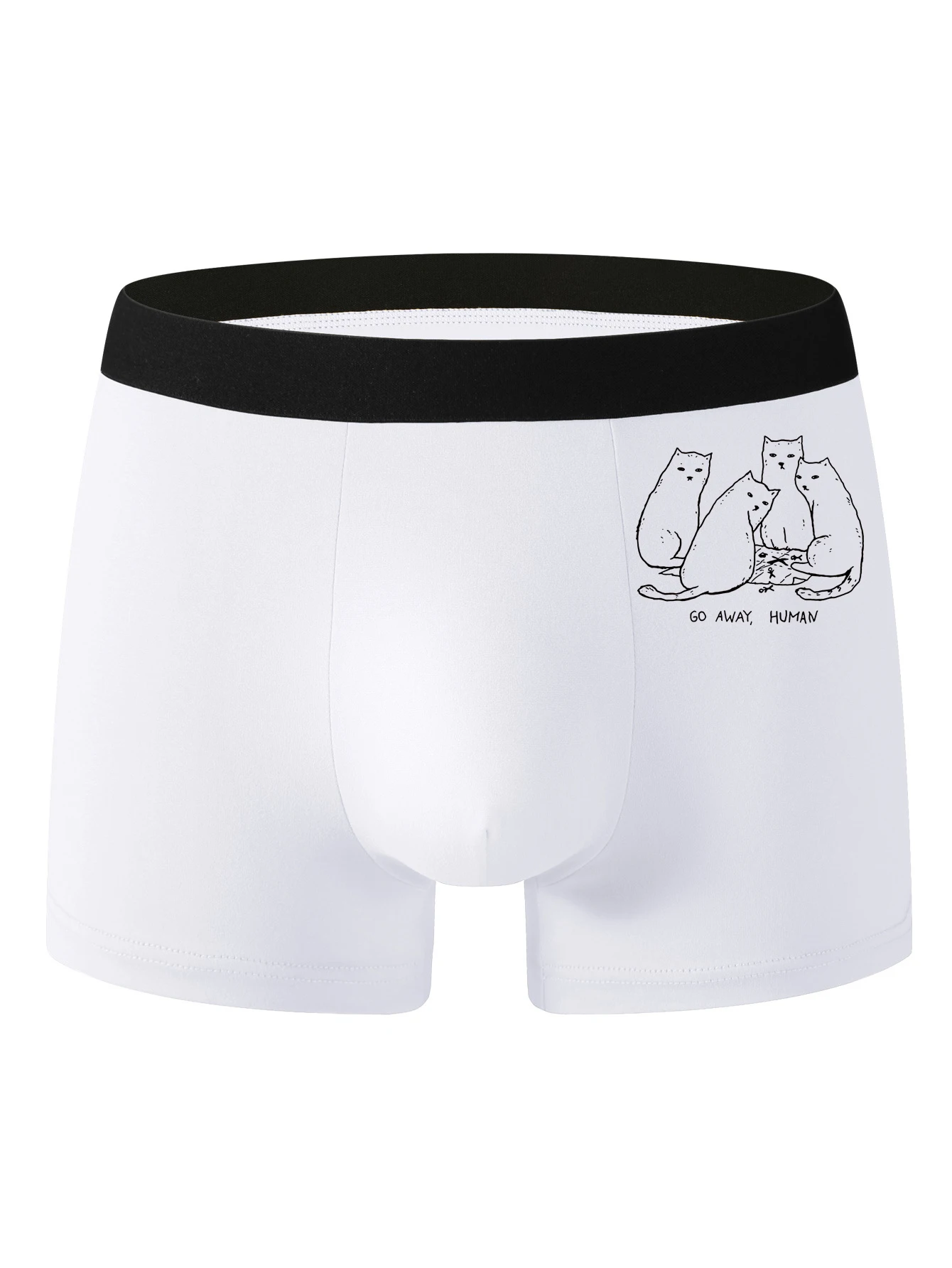 

For the autumn of 2025, men's must-have fashionable and versatile underwear with simple black cartoon prints