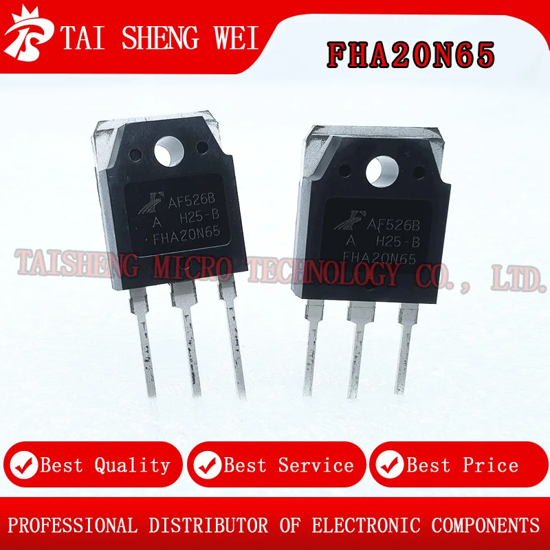 5PCS Brand New FHA20N65 20A 650V Inverter Welding Machine MOSFET Field Effect Transistor 20N65 Package TO-3P