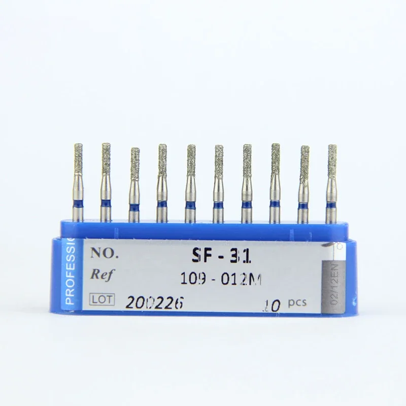 10 Stück FG Dental-Diamantbohrer, mittlere Körnung, 1,6 mm Schaft, für Hochgeschwindigkeits-Handstücke, zur Kronenpräparation in der Klinik, Zahnmedizin-Schleifwerkzeuge – Detail 12