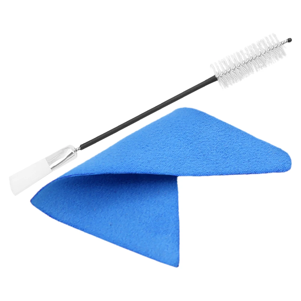 

2pcs Saxophone Cleaning Kit Clarinet Sound Hole Brush Triangular Cloth Musical Instrument Accessories Care Set saxophone