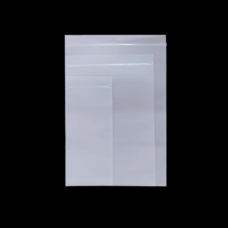 50Pcs frosted cpe cartilage ziplock bag clothing packaging bag book jewelry stationery packaging seal bag printing logo
