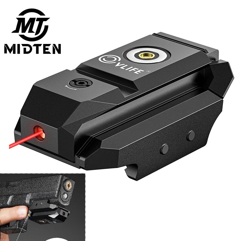 

MidTen Rechargeable Red Laser Sight with Magnetic Port Low-Profile Compact Sight Pistol Handgun Tactical with Ambidextrous Switc