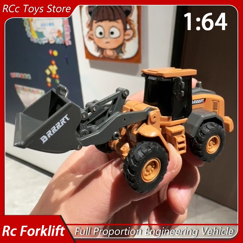 

Rc Bulldozer Mini 1:64 Excavator Dumper Car Mini 2.4G Engineering Vehicle Full Proportion Rc Forklift Remote Control Gift Toy