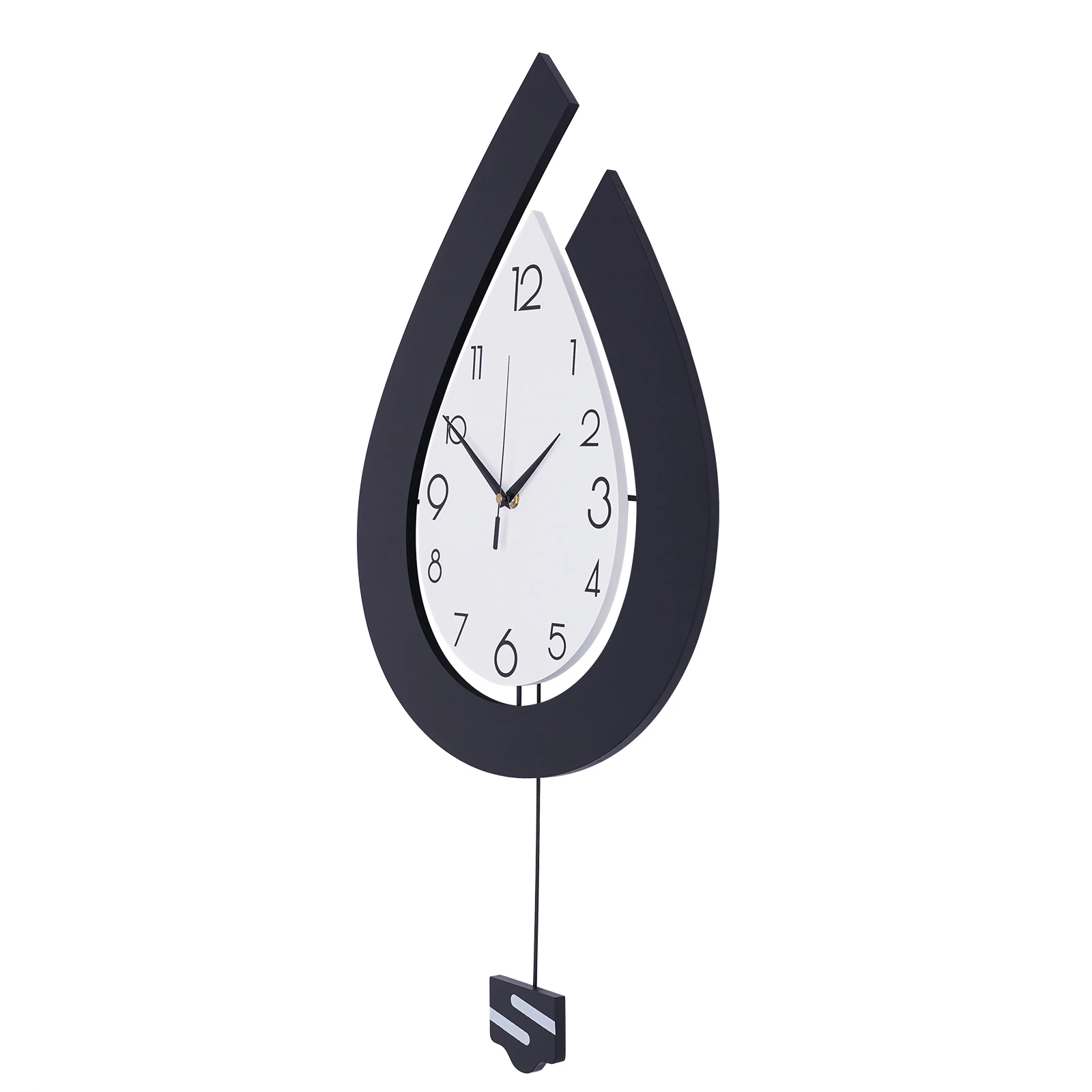 LOYALHEARTDY Large Swing Wall Clock Living Room Modern Decor Silent Pendulum Clocks Wall-Mount Teardrop Shape Clock Decoration