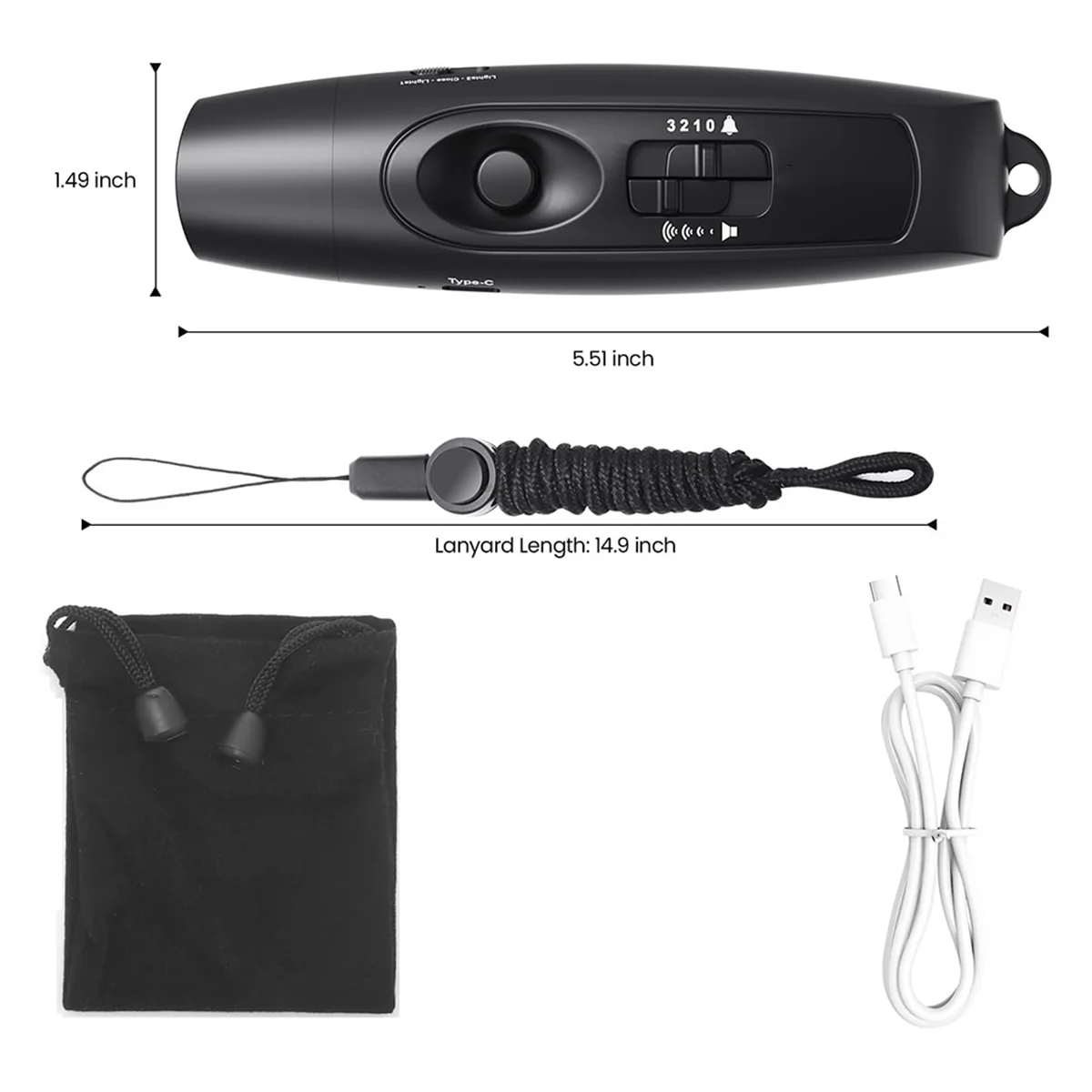 Electronic Whistle with USB Charging, Emergency Whistle for Referee Coaches Teacher, for Outdoor Sport Game Camping HY