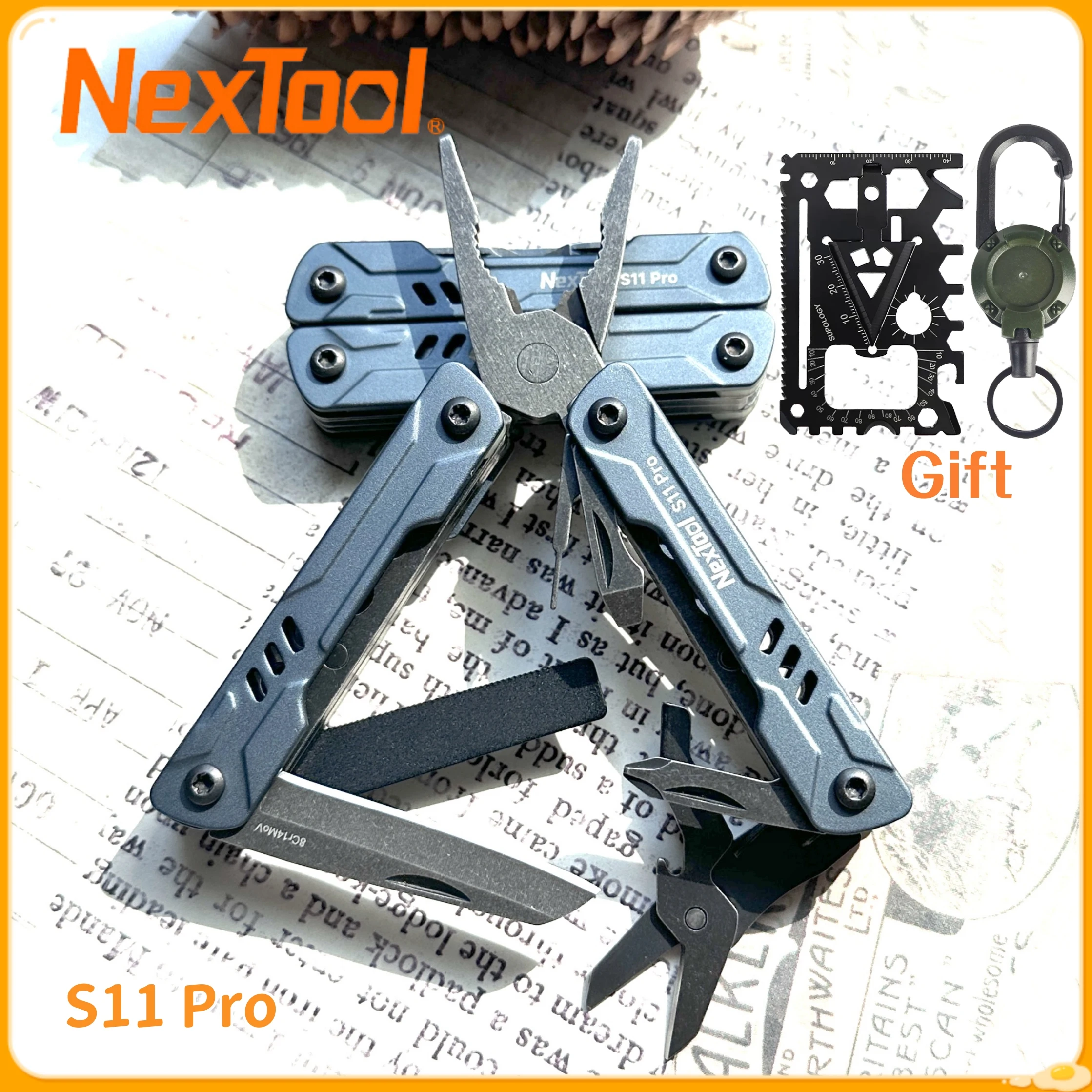 

NexTool S11 Pro 12 в 1, мини-матросские плоскогубцы, многофункциональный инструмент, складные ножницы, отвертка, портативный нож EDC, уличное оборудование, ручной инструмент