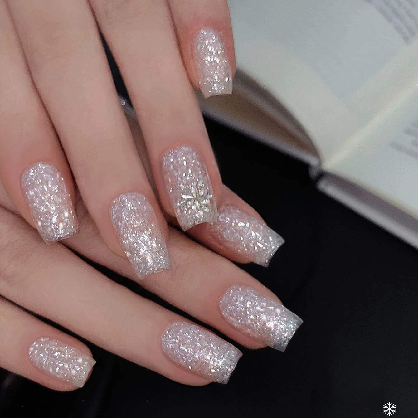 1 pçs ws super flash branco glitter gel unha polonês high-end popular branqueamento all-match arte do prego suprimentos unhas de natal