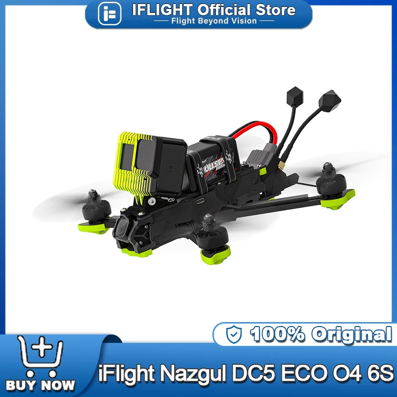 

iFlight Nazgul DC5 ECO O4 6S HD Drone BNF with O4 Air Unit Pro / BLITZ ATF435 E55S Stack for Freestyle FPV Cinematic Quadcopter