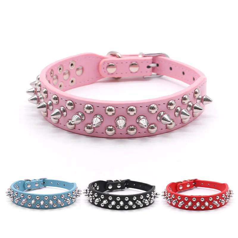 

Pet collar for walking dogs outside, anti bite and anti slip PU rivet collar, dog collar, one batch dog neck collar