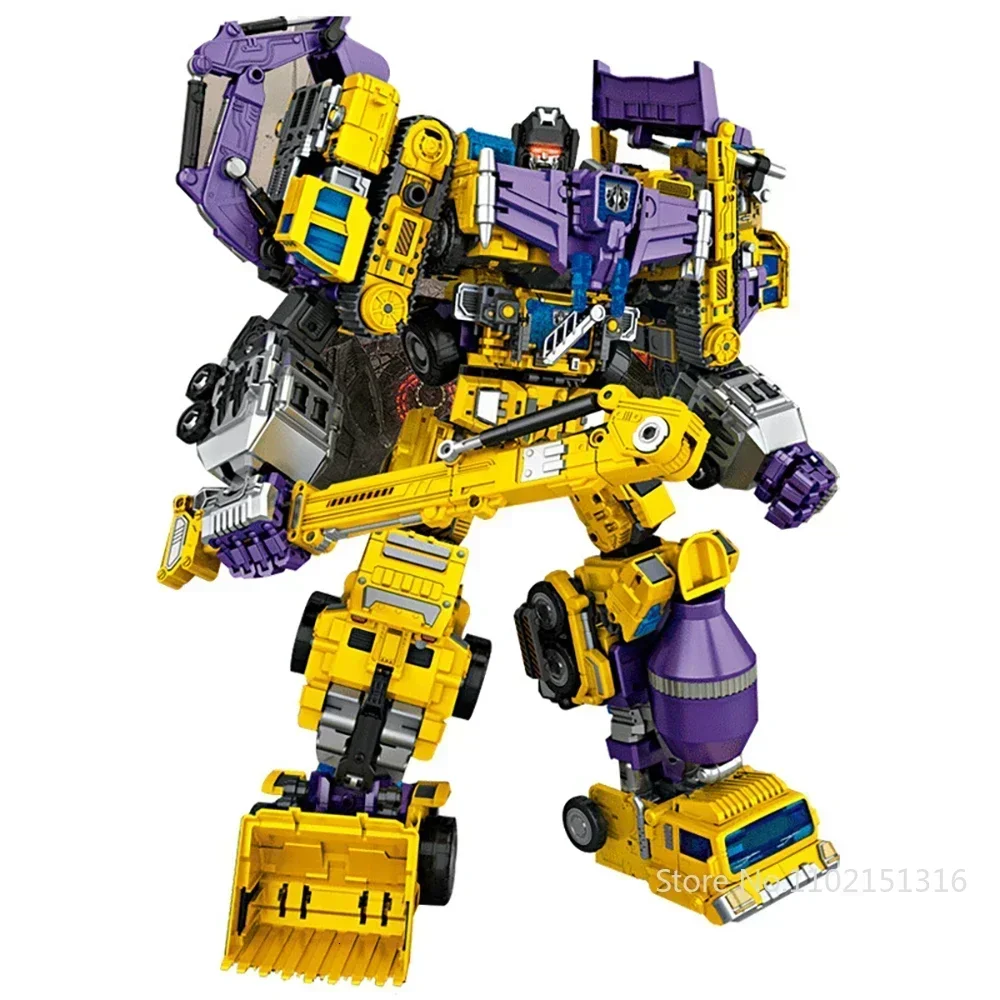 NBK Transformation Devastator G1 GT Combiners 6in1 Toy Combiner Car Robot Action FiguresModel ABS 42cm Engineering Vehicle Model