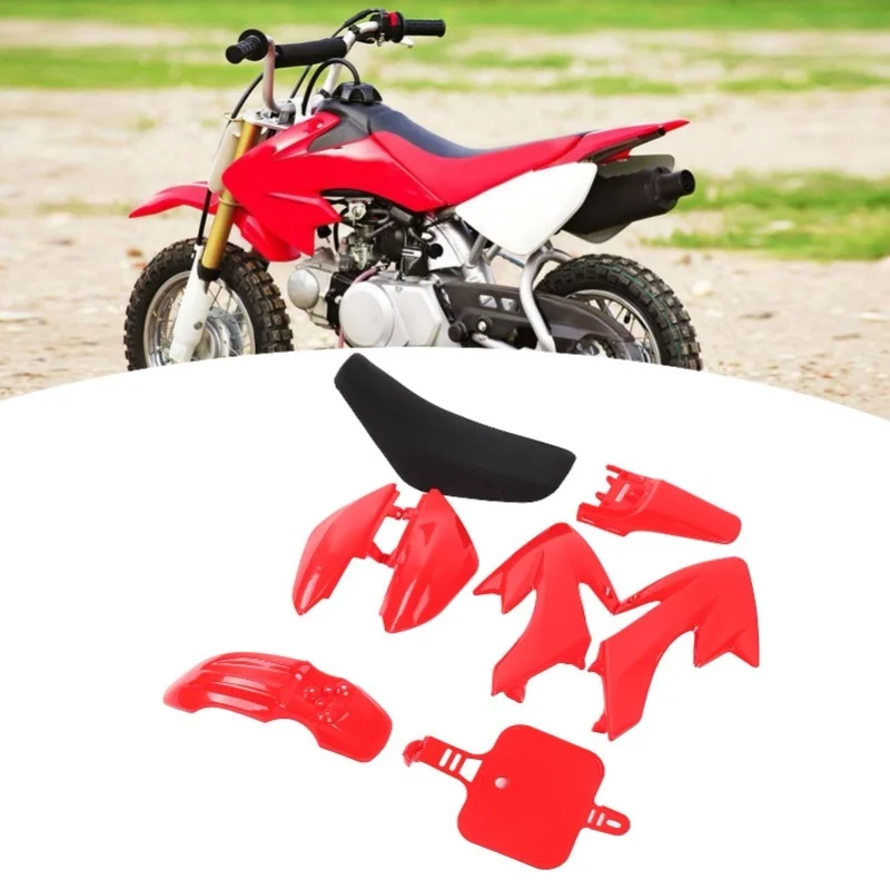 البلاستيك الطين درابزين دراجة نارية مقعد مجموعة ملحق صالح لهوندا CRF50 4-السكتة الدماغية دراجة الطرق غير الممهدة #6