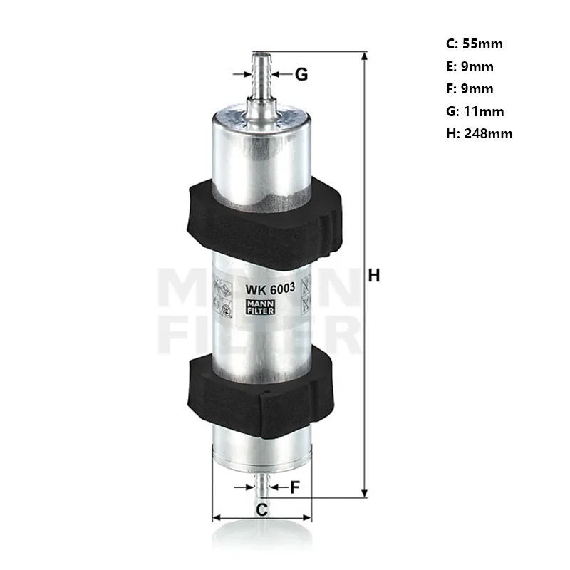 MANNFILTER WK6003 Fuel Filter Fits AUDI A4 A5 Cabriolet A6 A7(4GA) Q7 8K0127400A 8K0127400 8K0127400C 8T0127401A