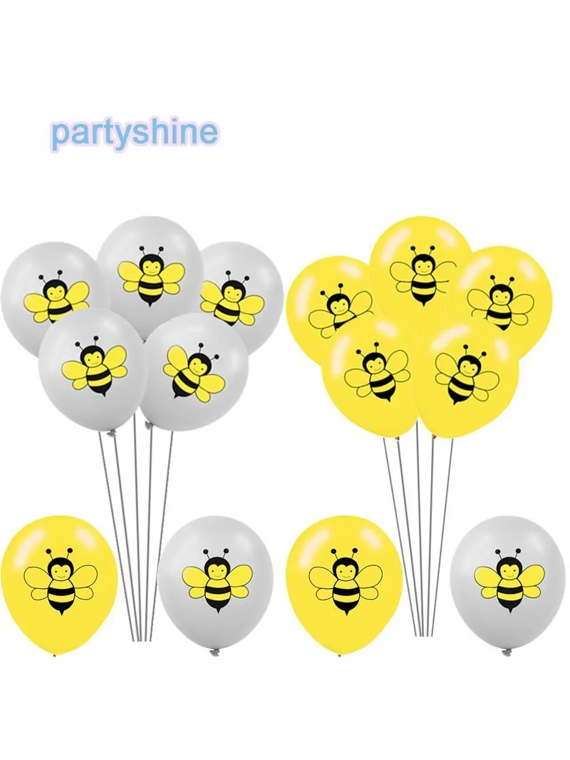 Ballons en Latex abeille 12 pouces, ballons pour enfants, joyeux anniversaire, réception-cadeau pour bébé, mariage, décorations de fête d'abeille