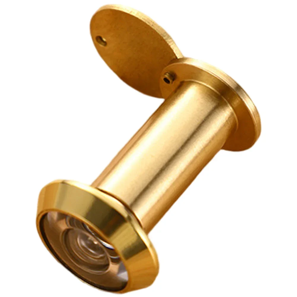 Brass Peephole Door Viewer With 220 Degree Wide Angle Lens For Home Security And Adjustable Length For Doors 35mm To 80mm