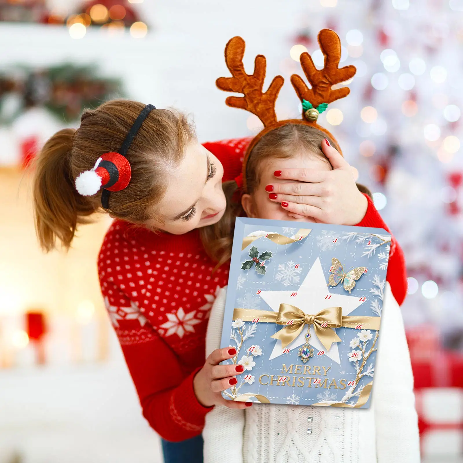 Timer Clips for 24 Hour Timer Christmas Advent Calendar Bracelets For Girls 24 Days Xmas Teeth Brushing Timer for Kids 2 Minute