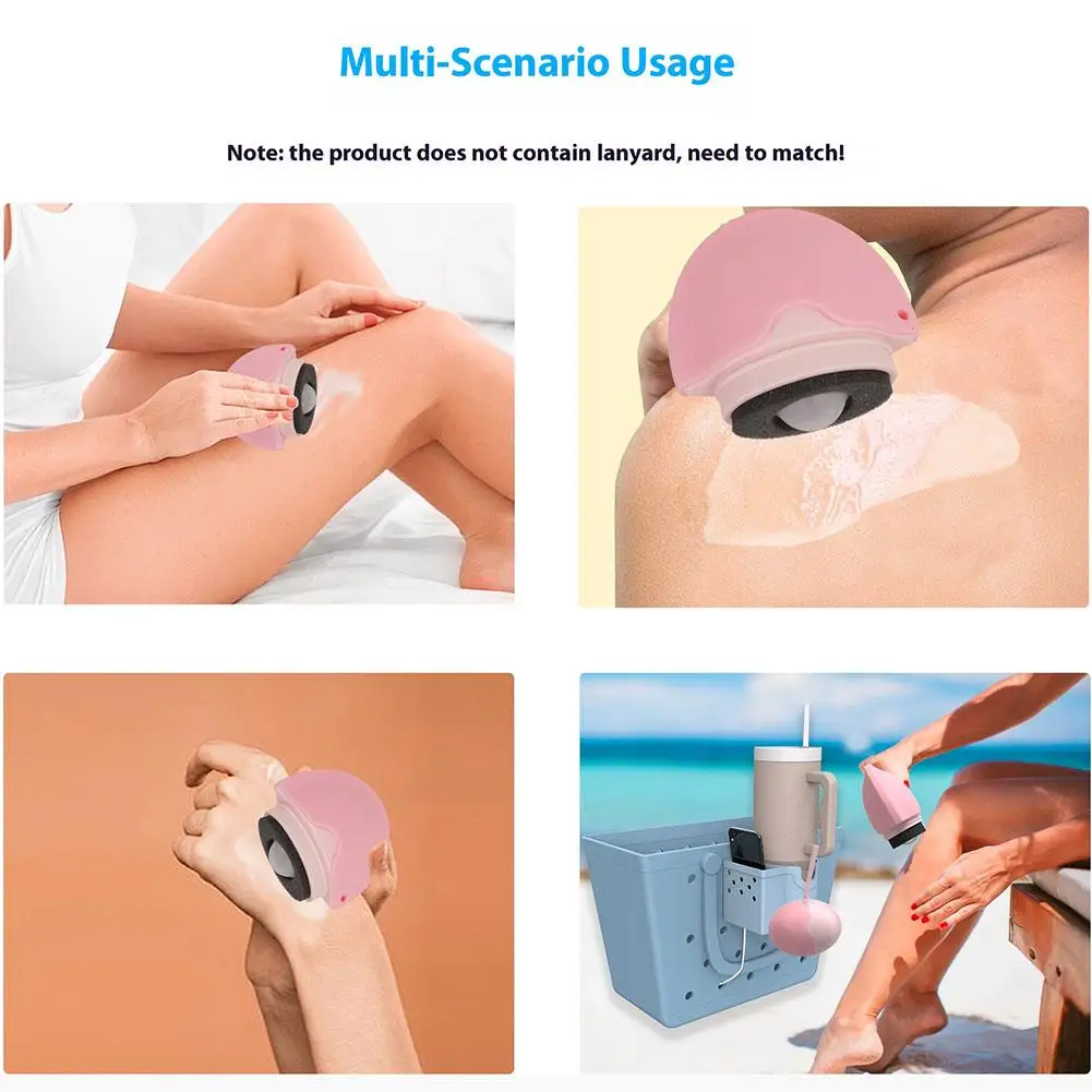 Aplicador de crema facial de silicona, rodillo desmontable para maquillaje de protección solar, herramienta reutilizable para el cuidado de la piel, perfecta para suero hidratante