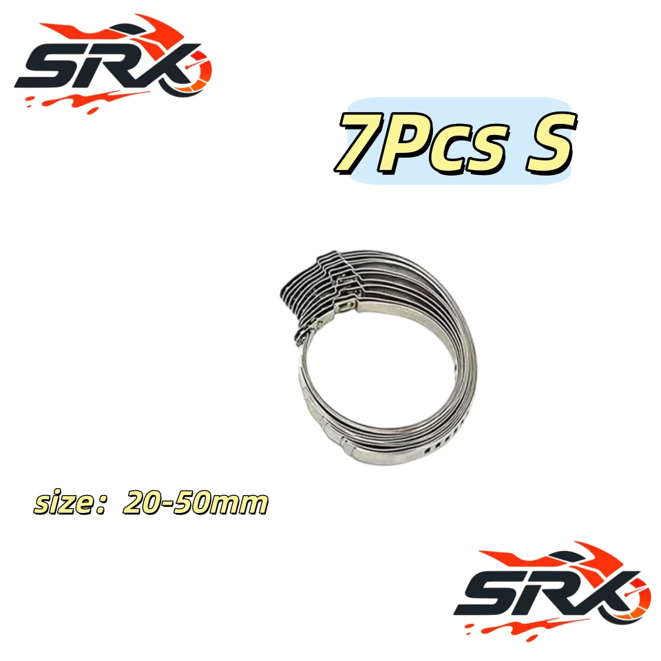 7/14Pcs Axle CV Joint Boot Clamps Kits Stainless Steel Driveshaft CV Boot Clamps Adjustable 20-50mm 50-120mm Car Accessories