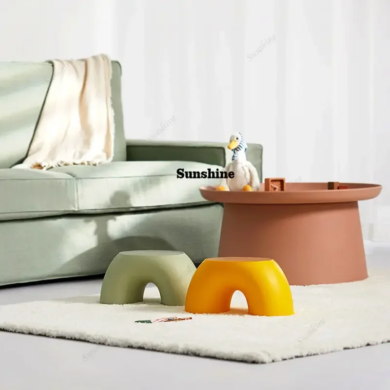 

Rainbow Kids Stool: Minimalist Design, Rounded Comfort, Anti-Slip & Durable for Home Shoe Changing FT