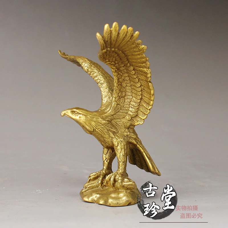 Wholesale Finely Crafted Pure Copper Eagle Ornaments, Symbolizing Grand Ambition And Wings Spread, Office Decorations