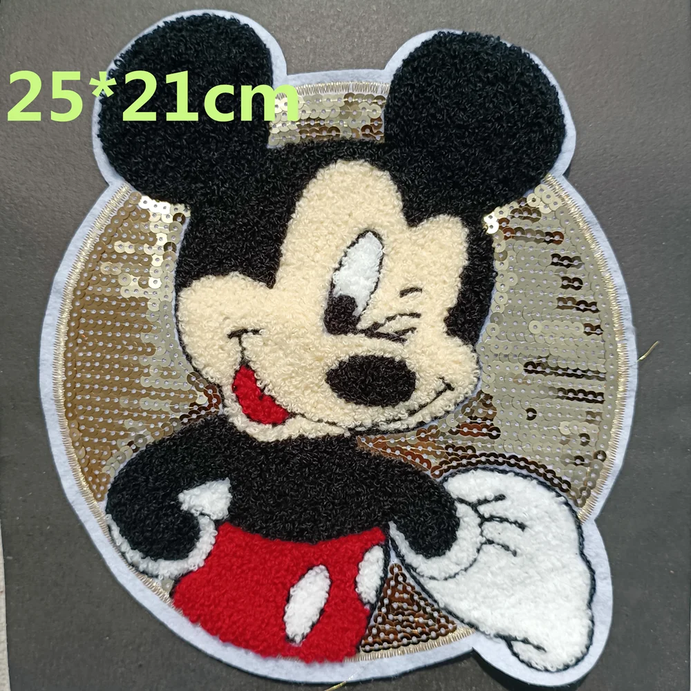 Hot Sale Mickey Mouse Embroidery Patches Clothes Hot Adhesive Patches Ironing Clothes Patches Cartoon Badges Decorative Stickers