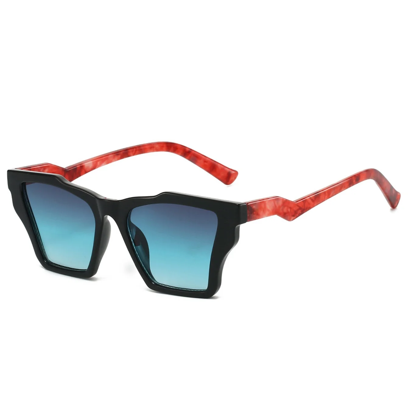 Fashionable, trendy, personalized, colorful eyewear with irregular designs. Versatile, casual, and versatile. view 3
