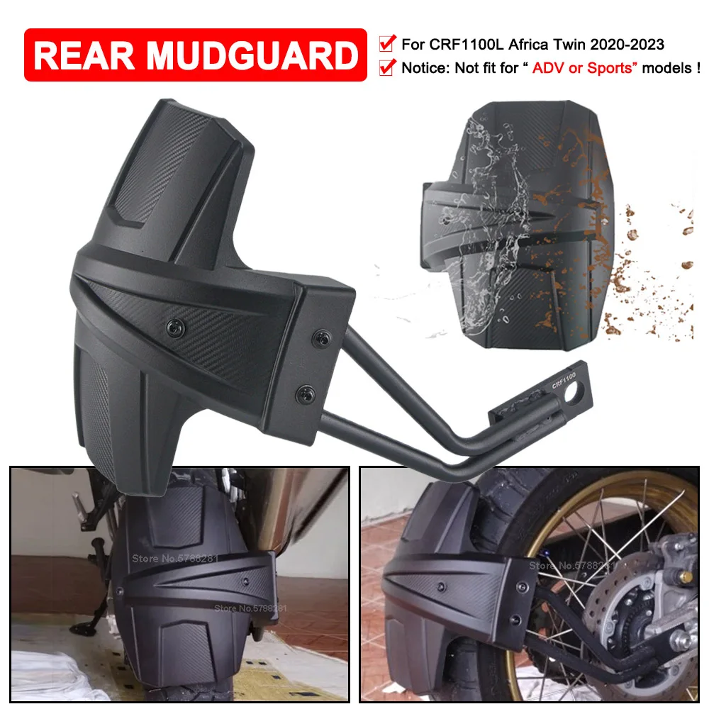 Motorcycle Fender Mudguard For Honda Africa Twin CRF1100L 2020-2022 2023 Rear Tire Wheel Hugger Mud Splash Guard Protector Cover