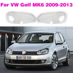 1 Pcs Car Front Headlight Lens Cover For VW Golf MK6 VI 6 2009-2013 Auto Lampshade Covers Housing Transparent