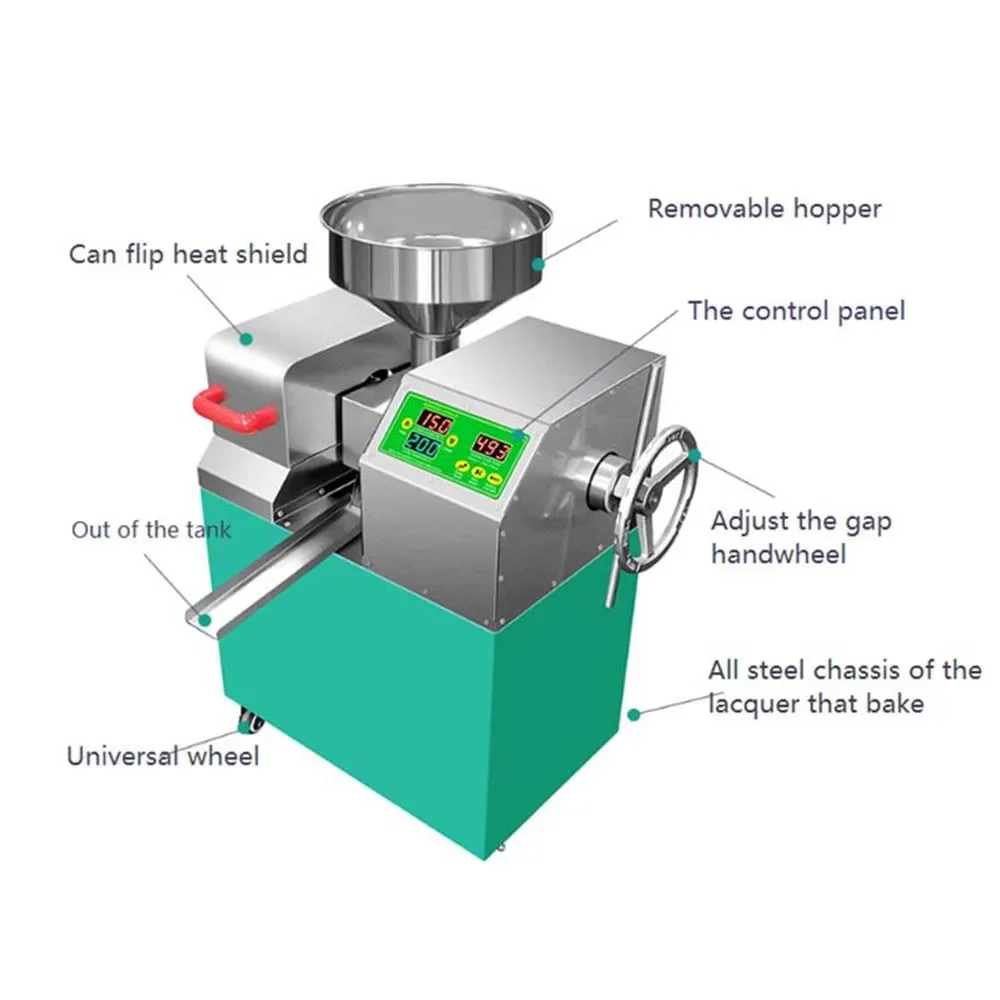 Commercial Oil Extractor Machine Fully Automatic Temperature Control Oil Presser De Jugos Intelligent Prensa Aceites