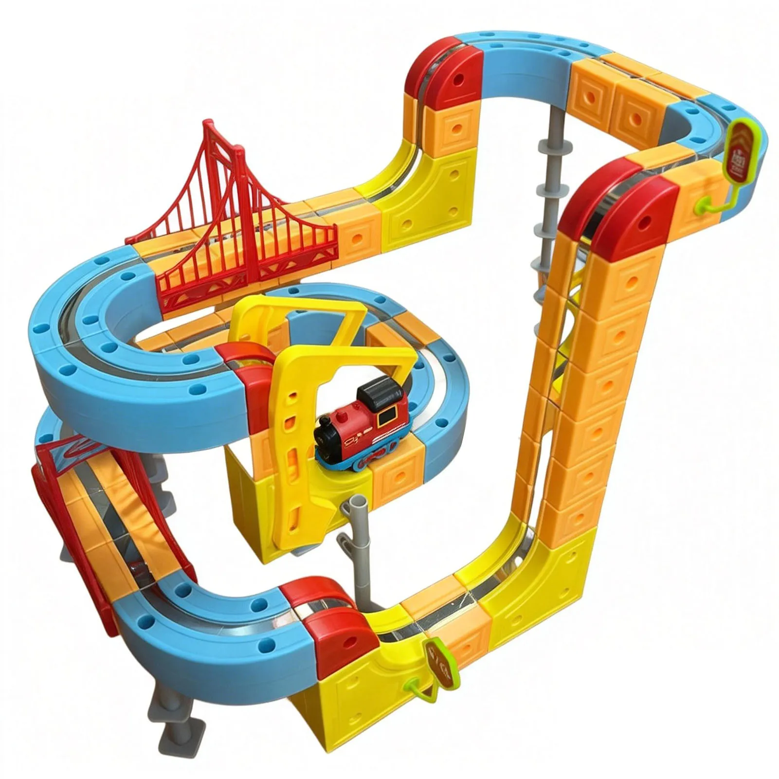 

3D-набор для поездок на электропоезде: гибкая гоночная трасса, антигравитационная гоночная трасса для машинок, развивающий конструктор STEM для мальчиков и девочек