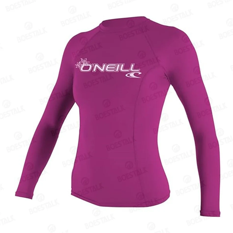 Ochraniacz na wysypkę dla kobiet ubrania do surfowania strój kąpielowy Rashguard Surf Wear Uv Water Sport długi rękaw t-shirt strój kąpielowy