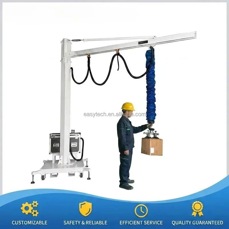 2026 Easytech OEM Panel Professional Powered Affordable Drum Telescopic Rated Cover Power Mover Control Vacuum Tube Lifter