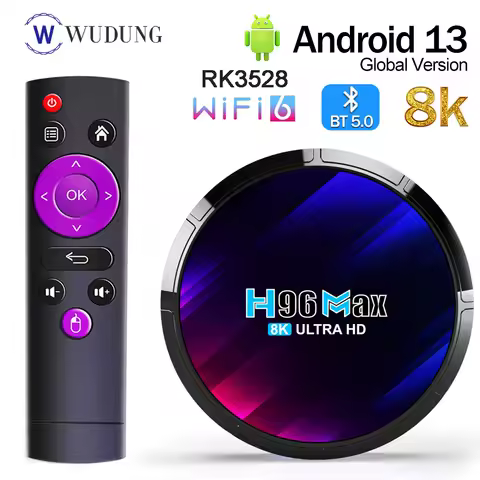 Android 13.0 H96 MAX RK3528 Smart TV Box Wifi6 8K 2GB 4GB 16GB 32GB 64GB 100M LAN USB3.0 2.4G&amp;5G Dual Wifi BT5.0 Set Top Box