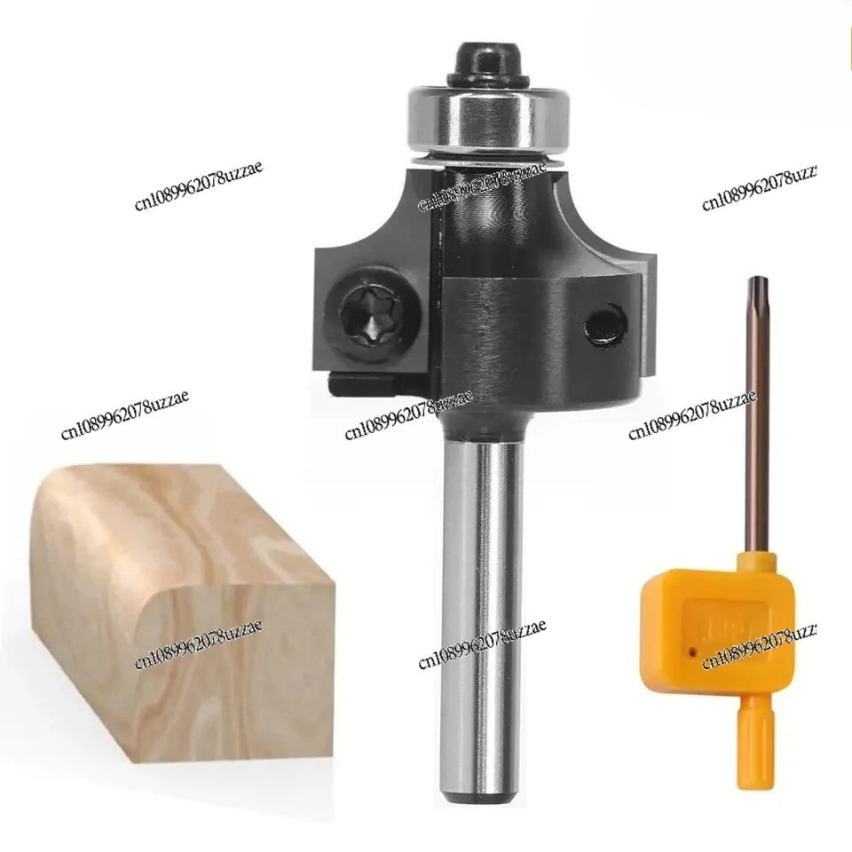 Replacement Insert Style Carbide Corner Round End Mills 1/4 Radius 1/4 Shank Ruter Bit Woodworking Milling Cuttters