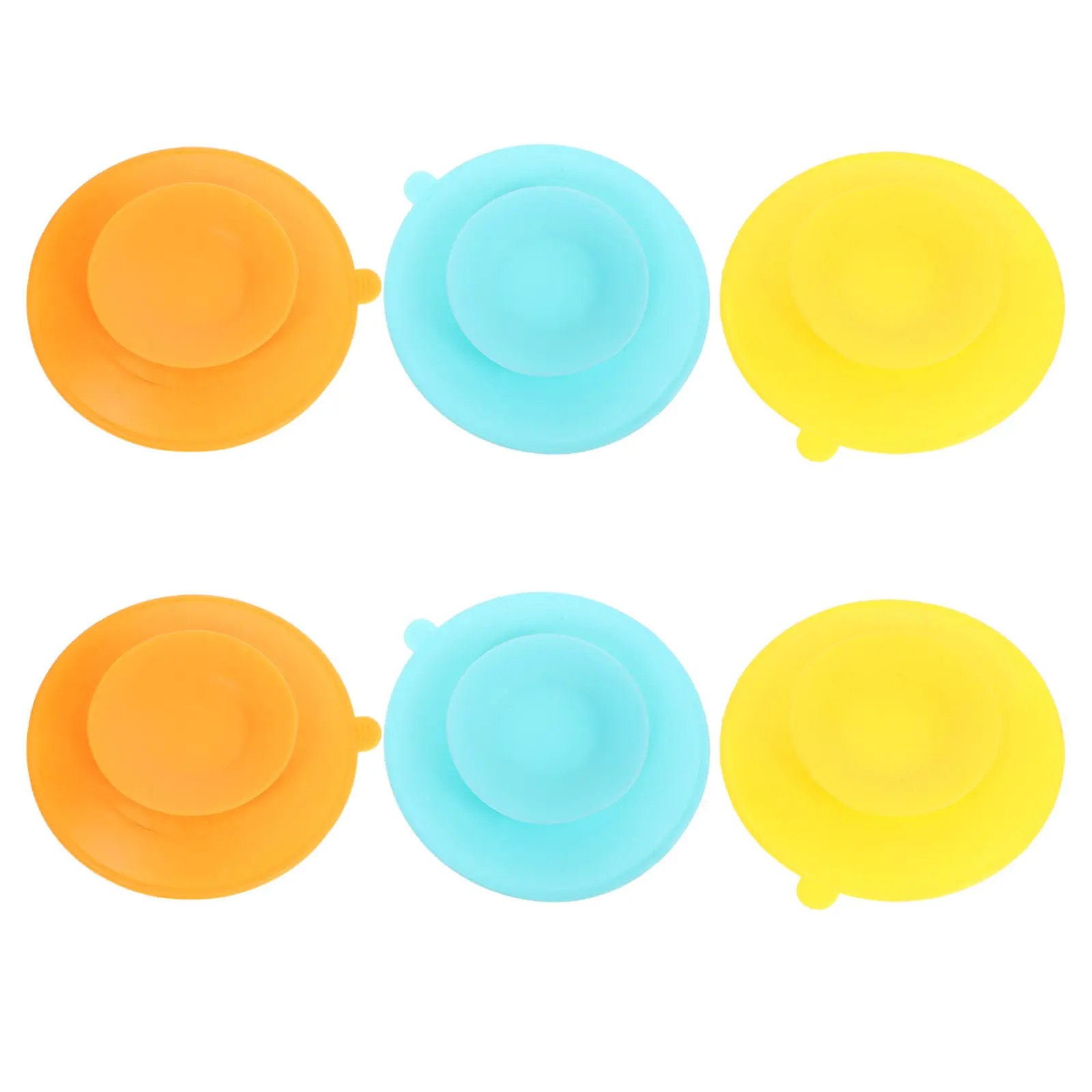 

6Pcs Baby Suction Plate Mat Silicone Double-Sided Anti-Slip Placemat for Toddlers Non-Slip Tableware Sucker Pads Suction Cup